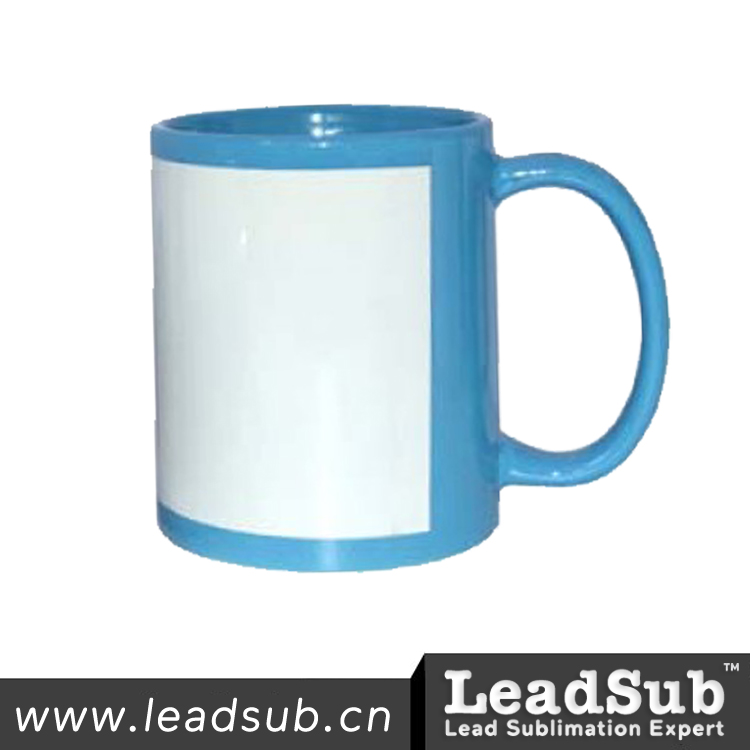 11oz Color Mug with White Patch
