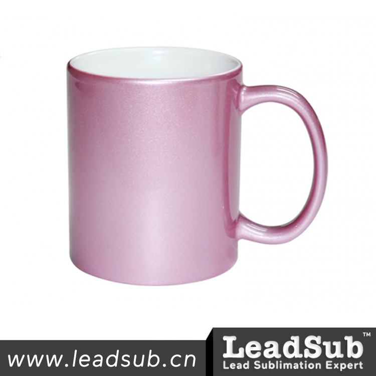 11oz pink pearl mug